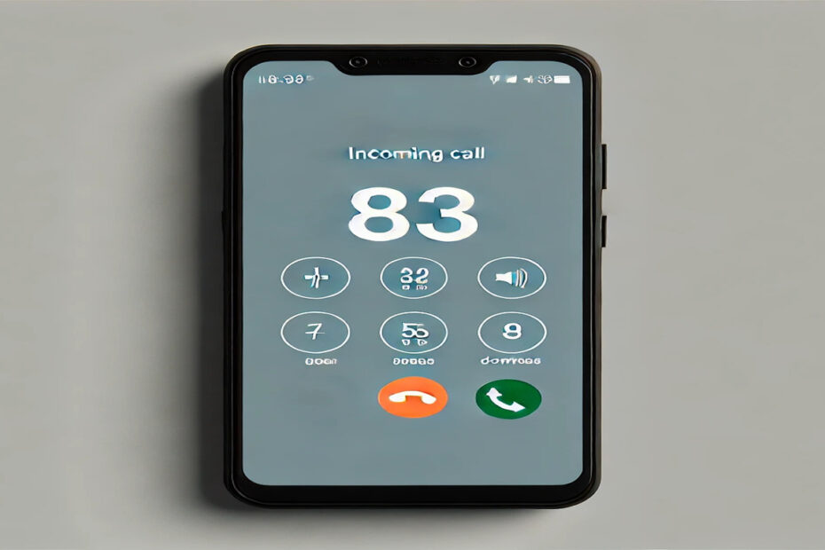 DDD 83 é de Qual Estado? Tela de smartphone mostrando uma chamada recebida com o código 83, destacando o número de telefone.