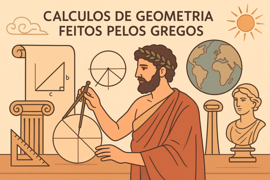 Os cálculos de geometria feitos pelos gregos.