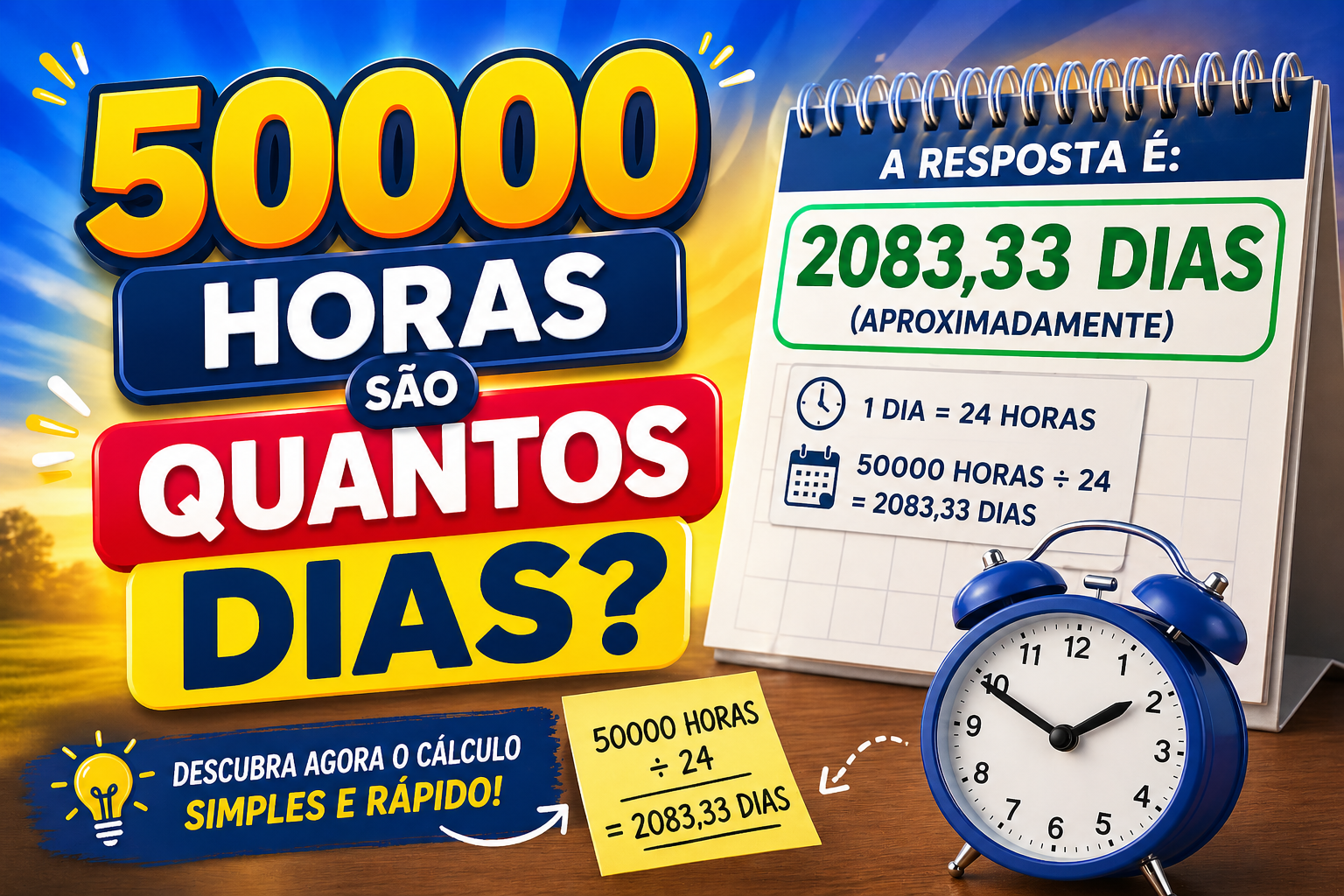 50000 Horas são Quantos Dias? | Como Gabaritar
