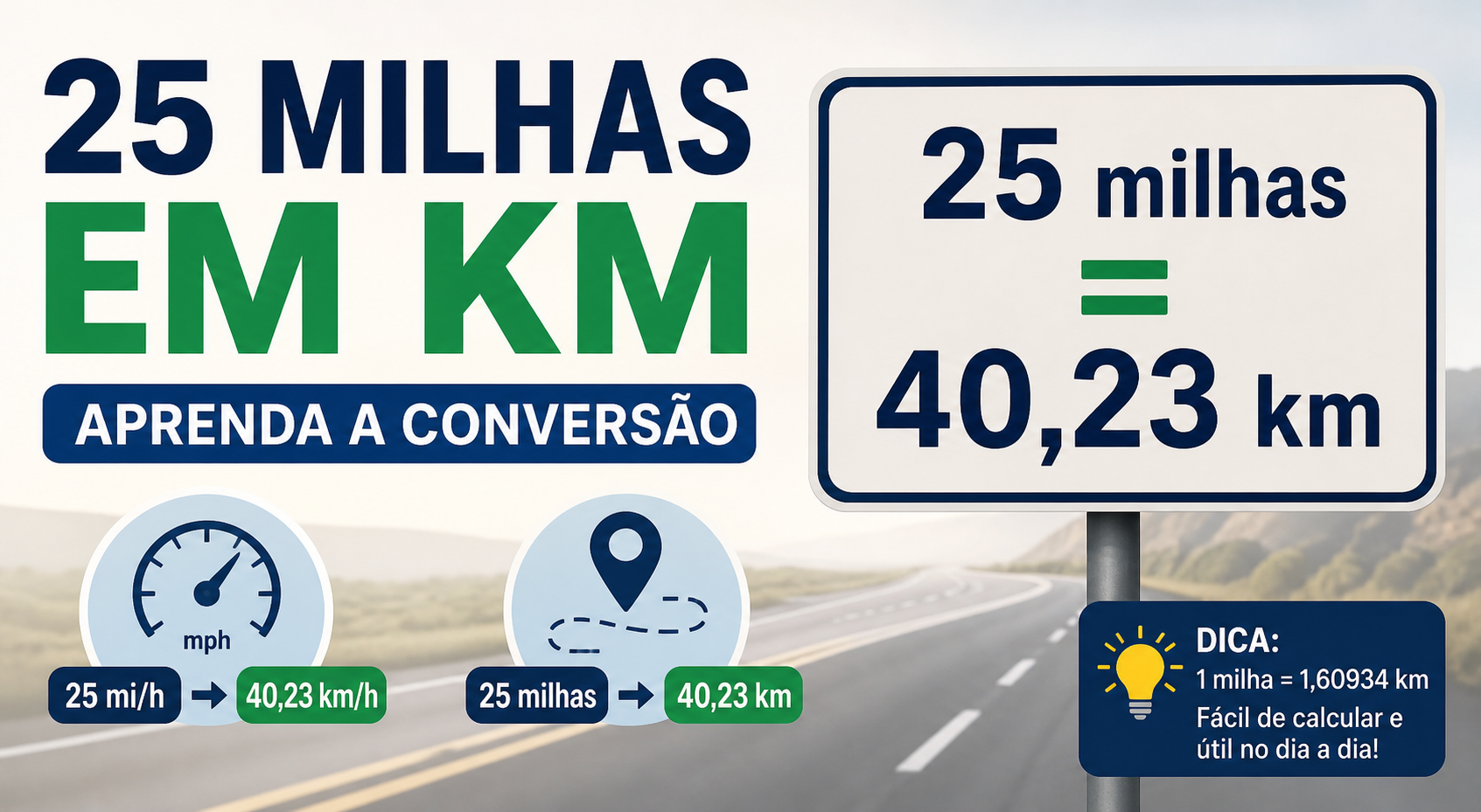 25 Milhas em KM: Aprenda a Conversão | Como Gabaritar