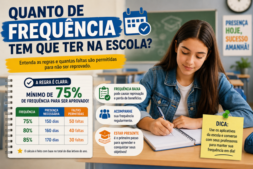 Quanto de Frequência Tem Que Ter na Escola atualmente